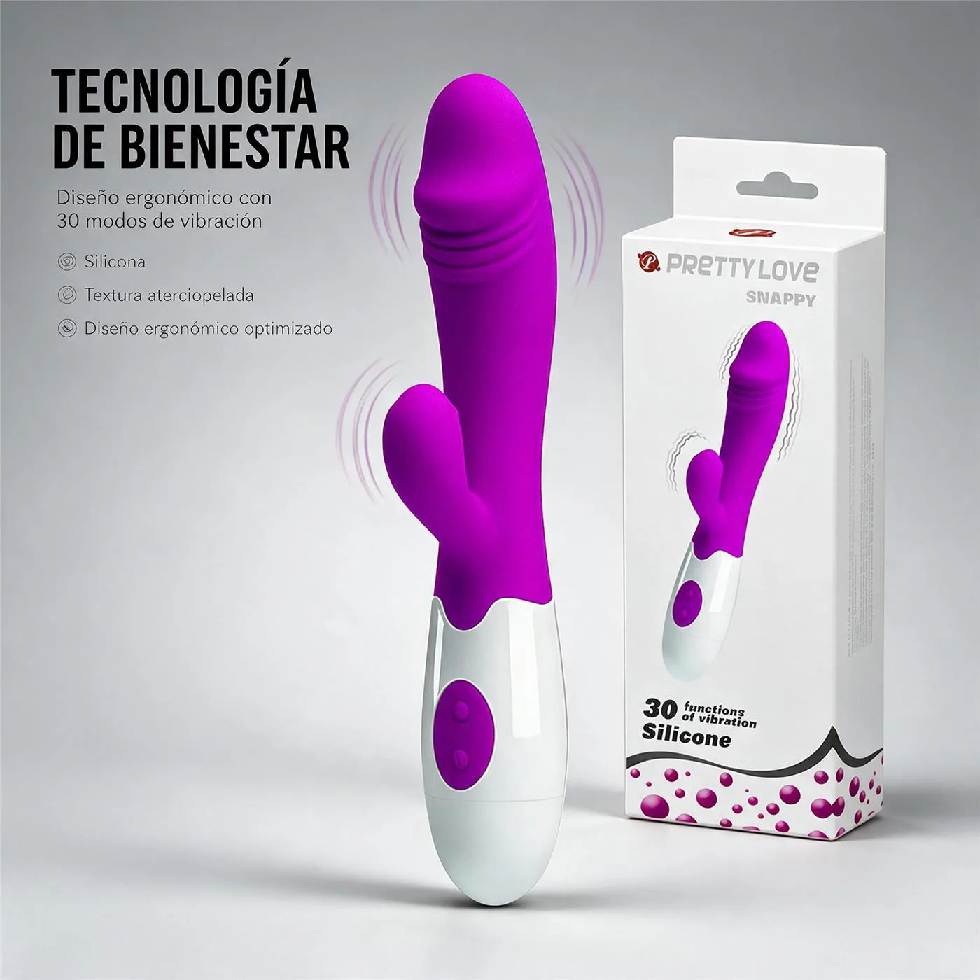 VIBRADOR SNAPPY 30 FUNCIONES SILICONA