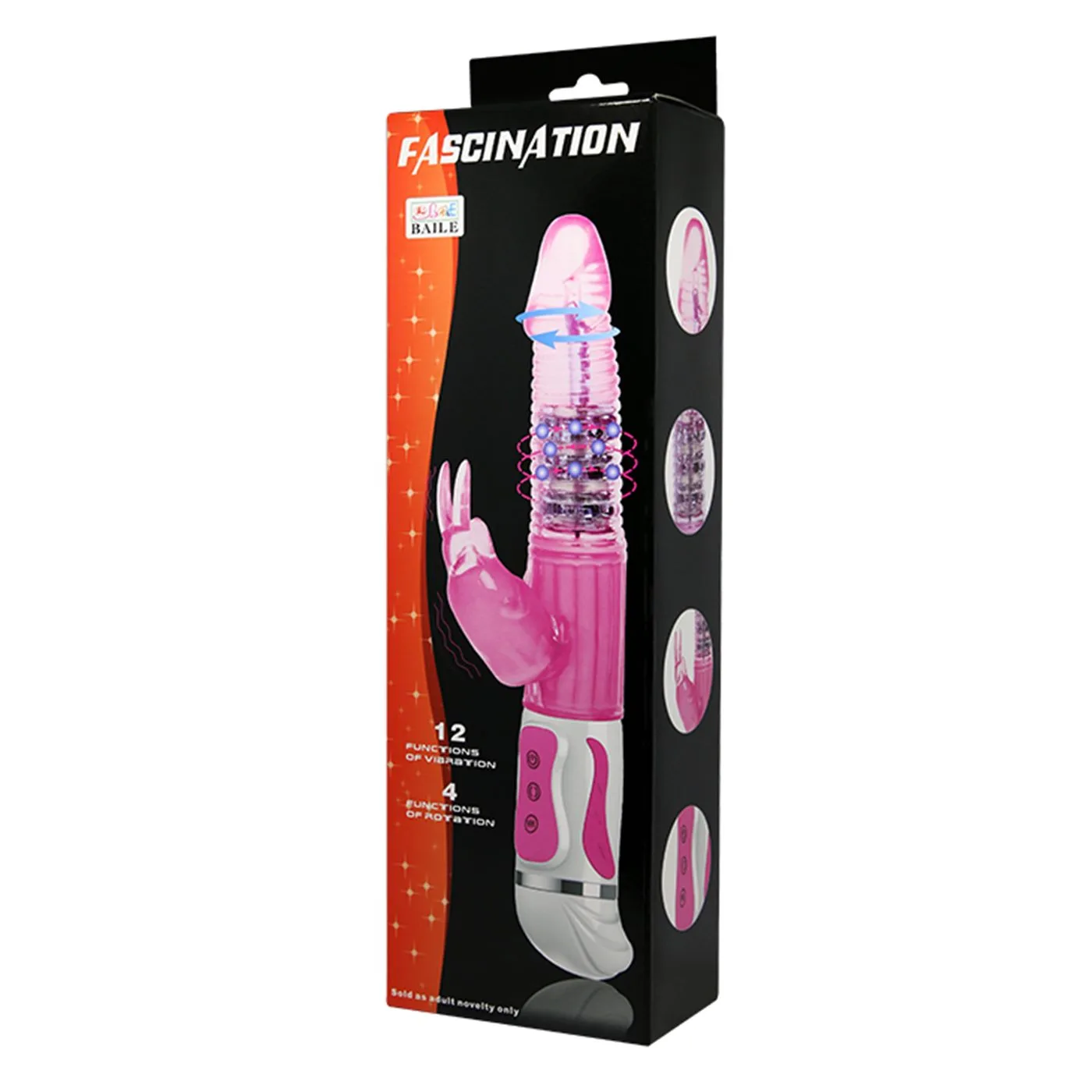 VIBRADOR ROTADOR FASCINATION MULTIFUNCION 27CMX4CM