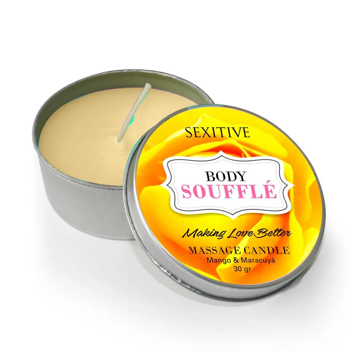 MASSAGE CANDLE BODY SOUFFLE MANGO & MARACUYA - 30 GR