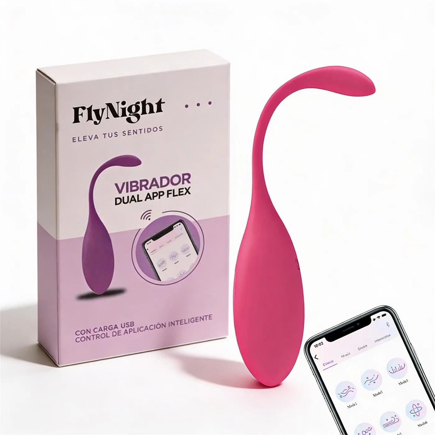 VIBRADOR DUAL APP FLEX ROSA / C9004