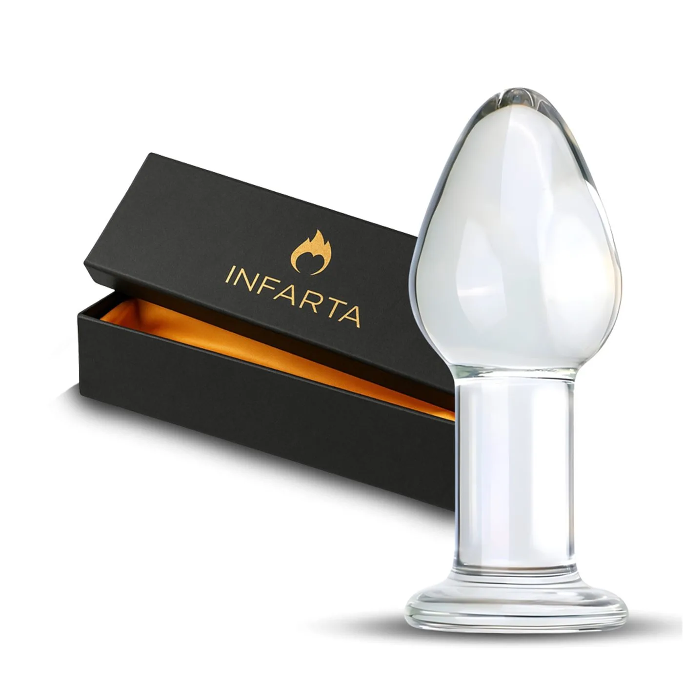 GLASS ANAL PLUG  CRYSTALDROP