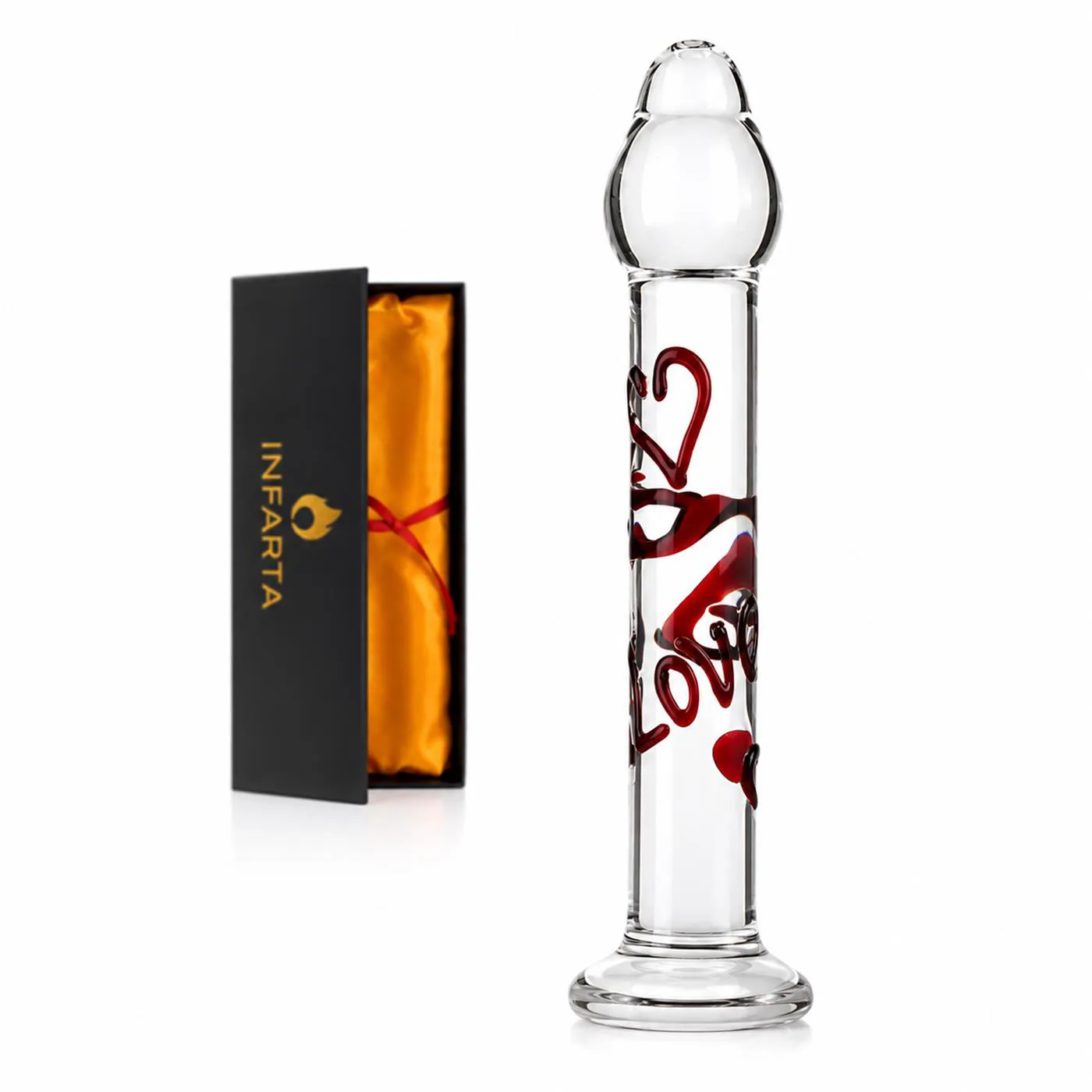 GLASS DILDO SCARLET KISS