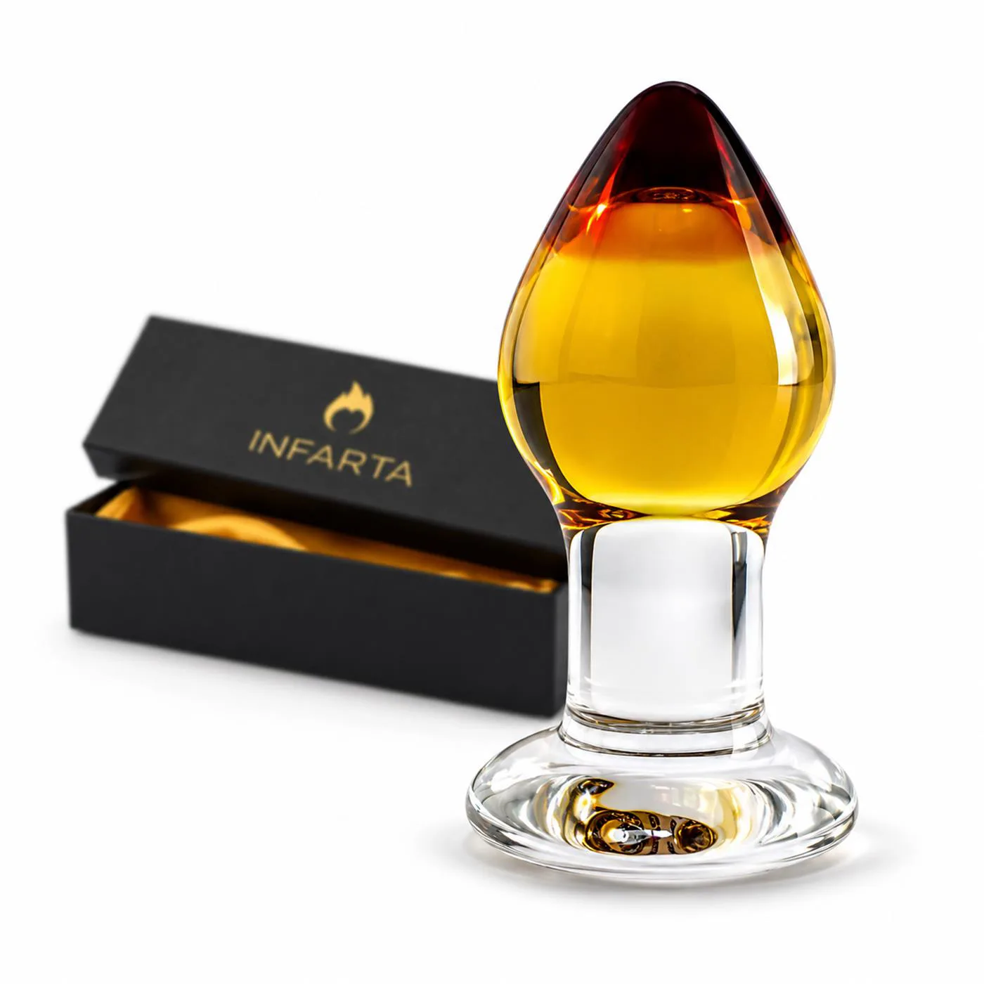 GLASS ANAL PLUG  AMBERIS