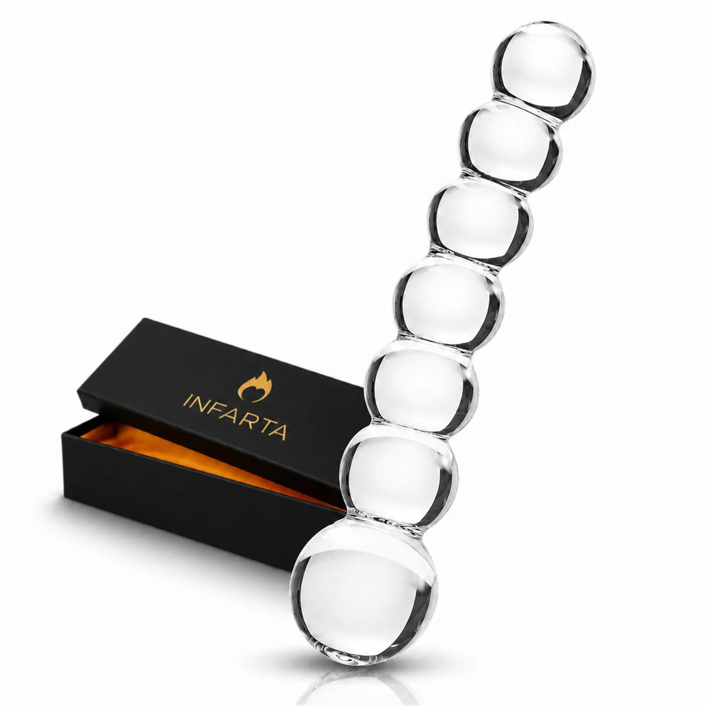 GLASS ANAL DILDO BUBBLE GLOW