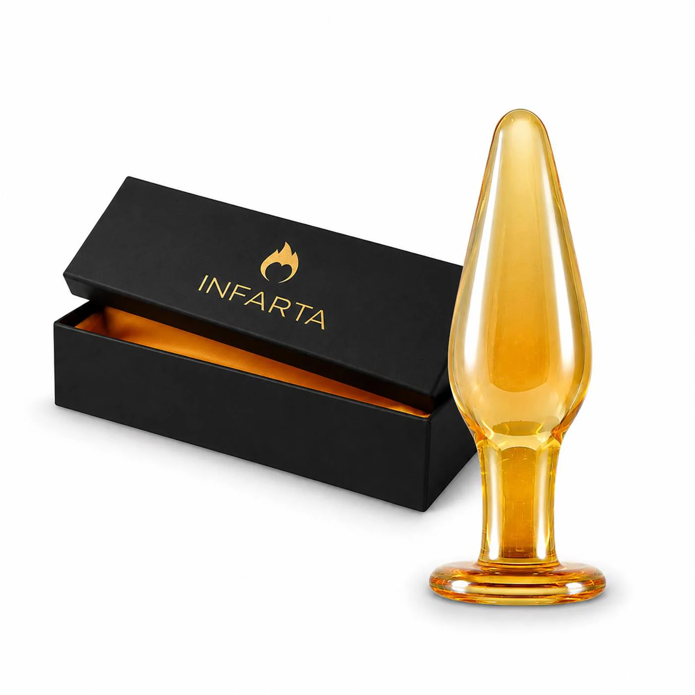 GLASS ANAL PLUG  AURUM