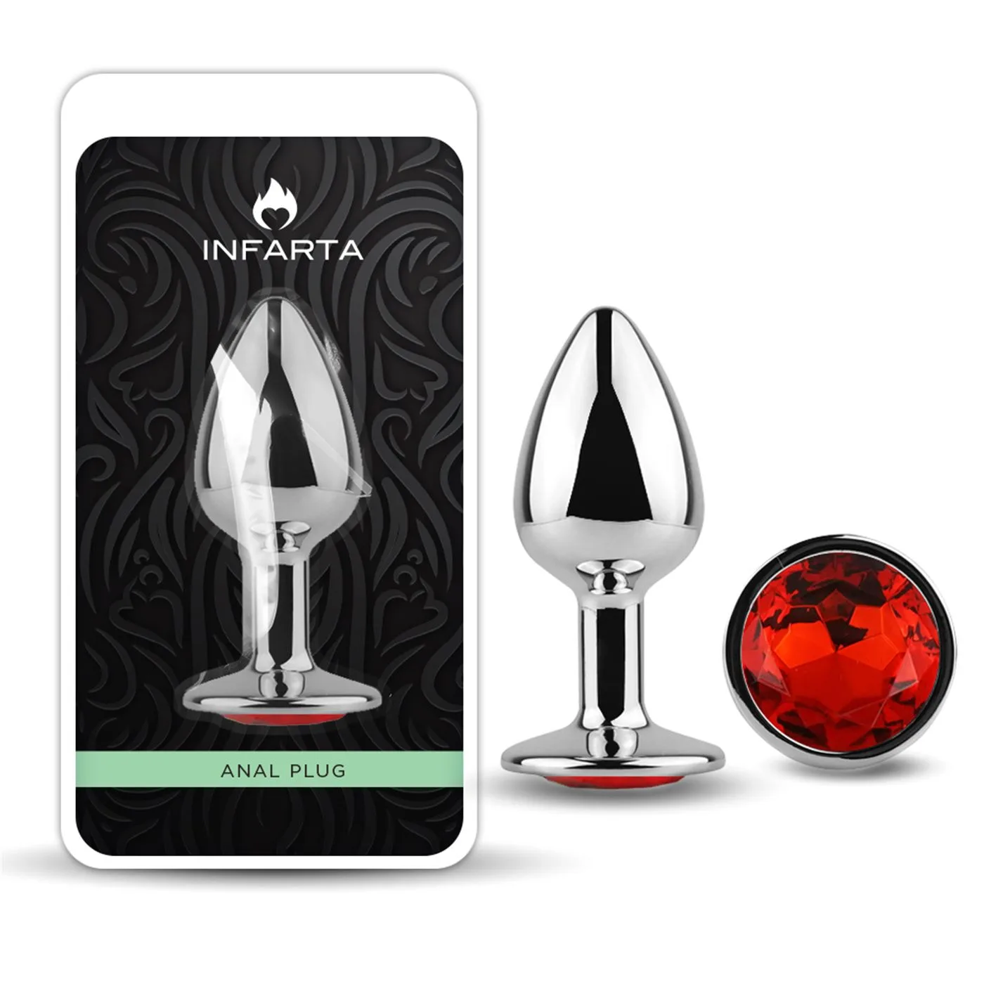 ANAL PLUG EROS METAL MEDIUM RED