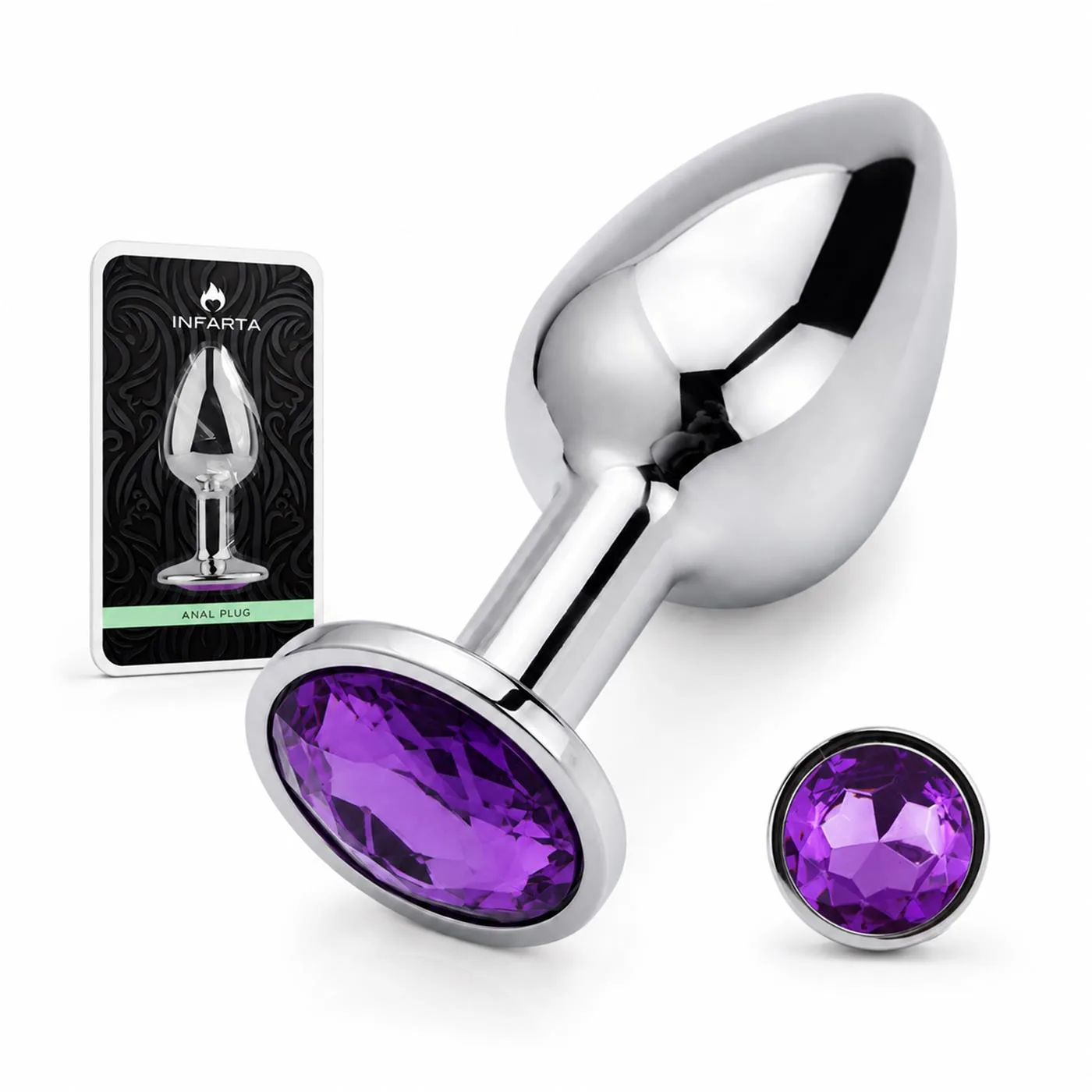 ANAL PLUG EROS METAL MEDIUM PURPLE