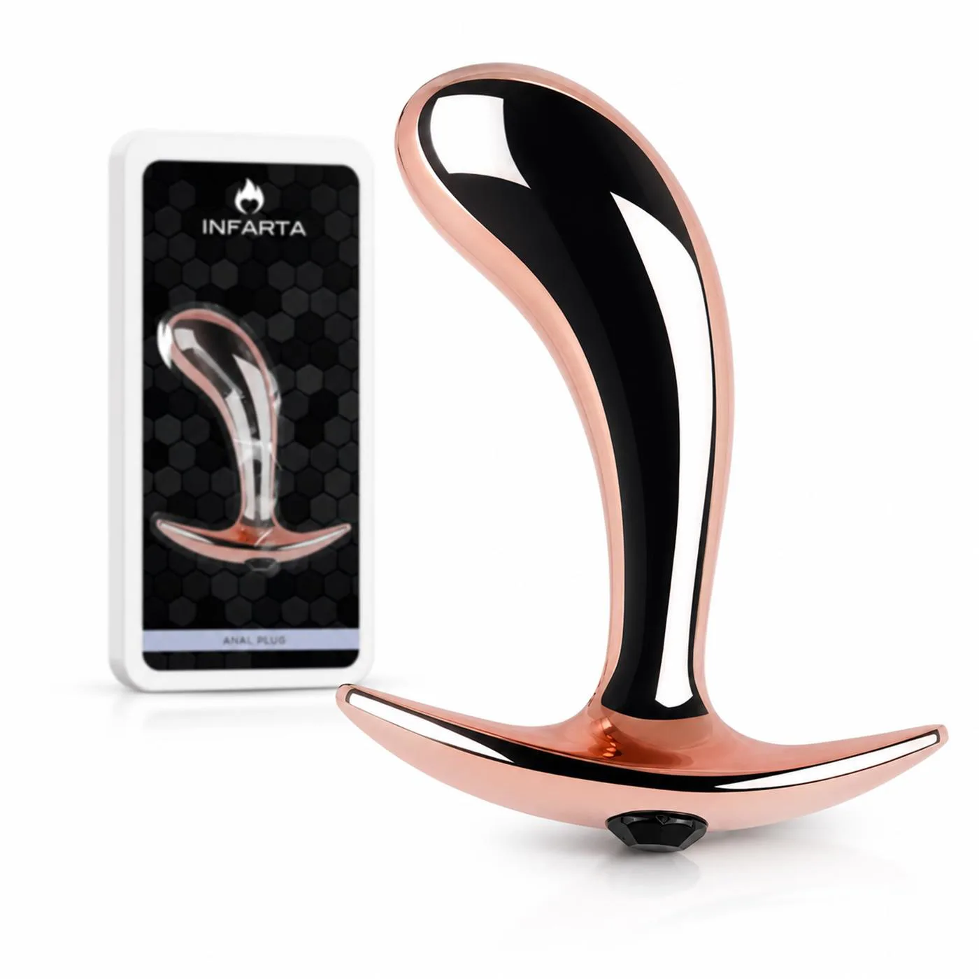 ANAL PLUG ERGO ROSE METAL SMALL