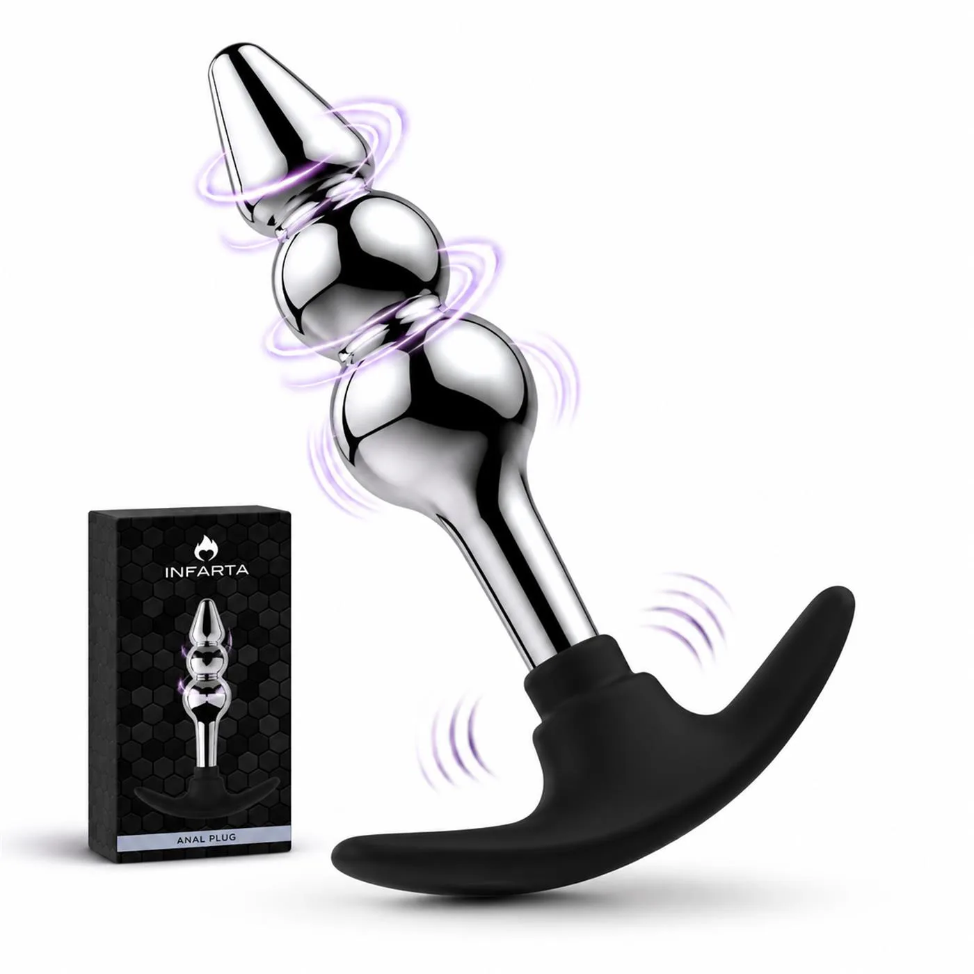 ANAL PLUG SILVERPULSE DOUBLE METAL SMALL