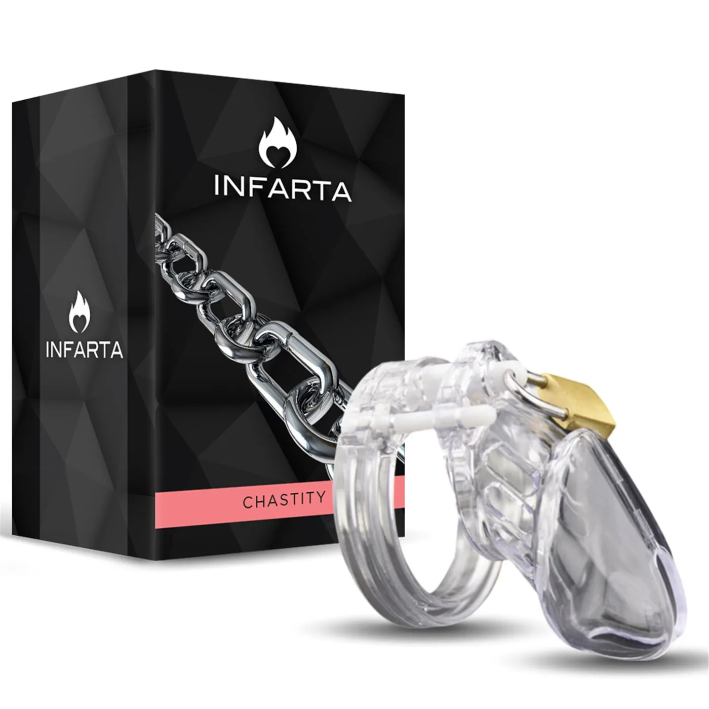 CHASTITY GUARDIAN JUNIOR PLASTIC SHORT TRANSPARENT