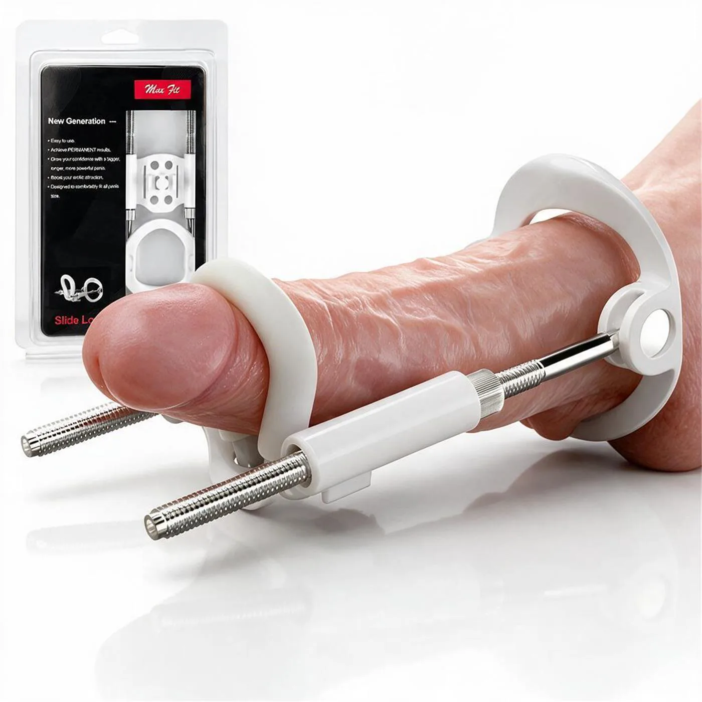 EXTENSOR DE PENE STANDARD REALOV TALLE M BLANCO AJUSTABLE