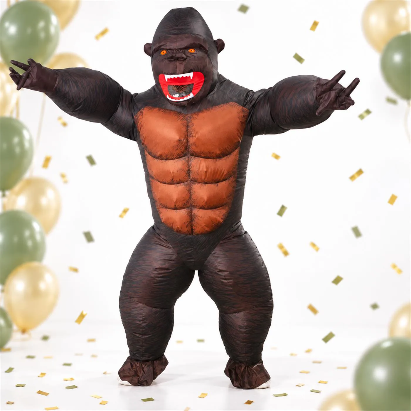 DISFRAZ DE KING KONG GORILA INFLABLE FIESTAS 150-190CM