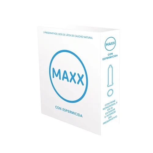 MAXX PRESERVATIVOS ESPERMICIDA 12X3