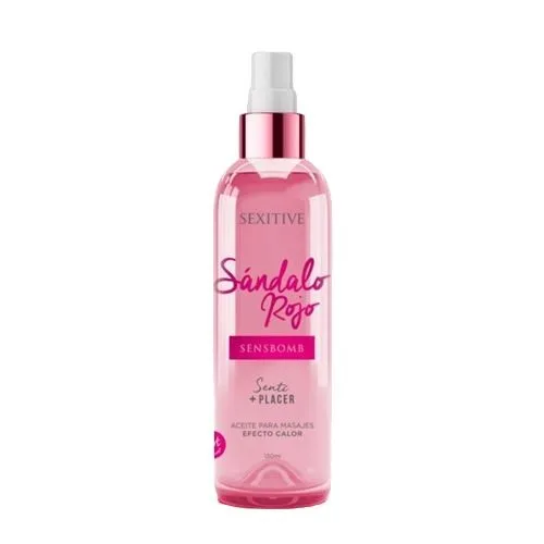 ACEITE PARA MASAJES EFECTO CALOR - SANDALO ROJO - 130 ML